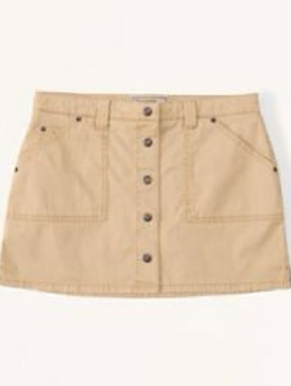 New Abercrombie And Fitch Button Front Utility Mini Skirt Size XL
